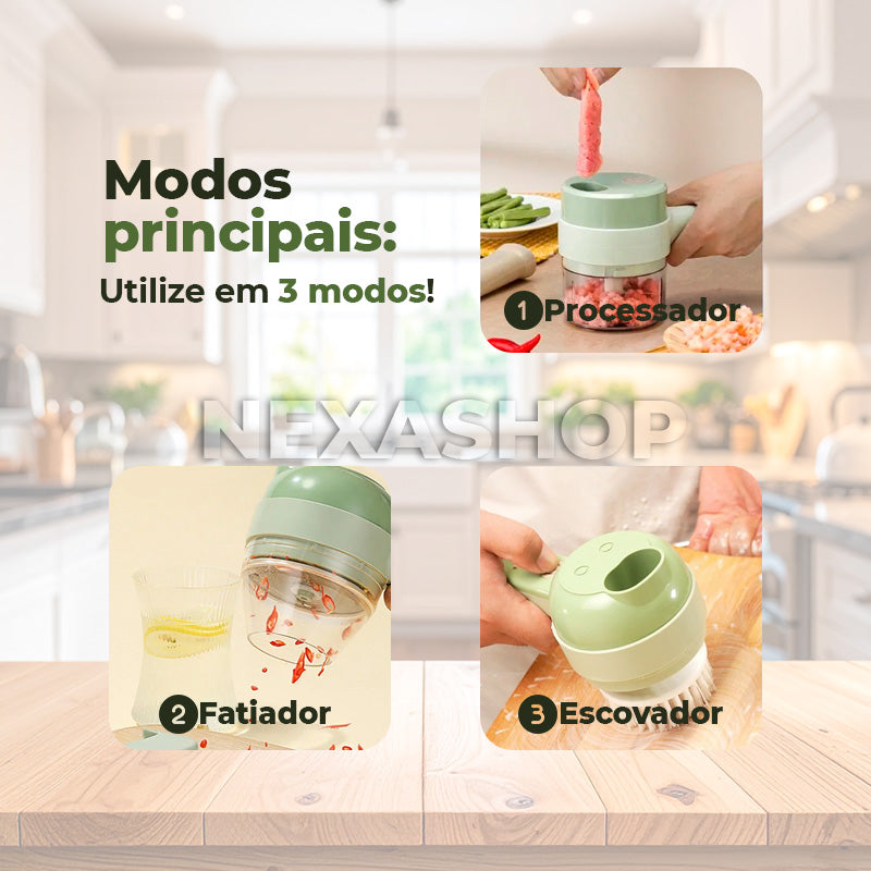 Processador de cozinha 3 em 1 - NexaShop